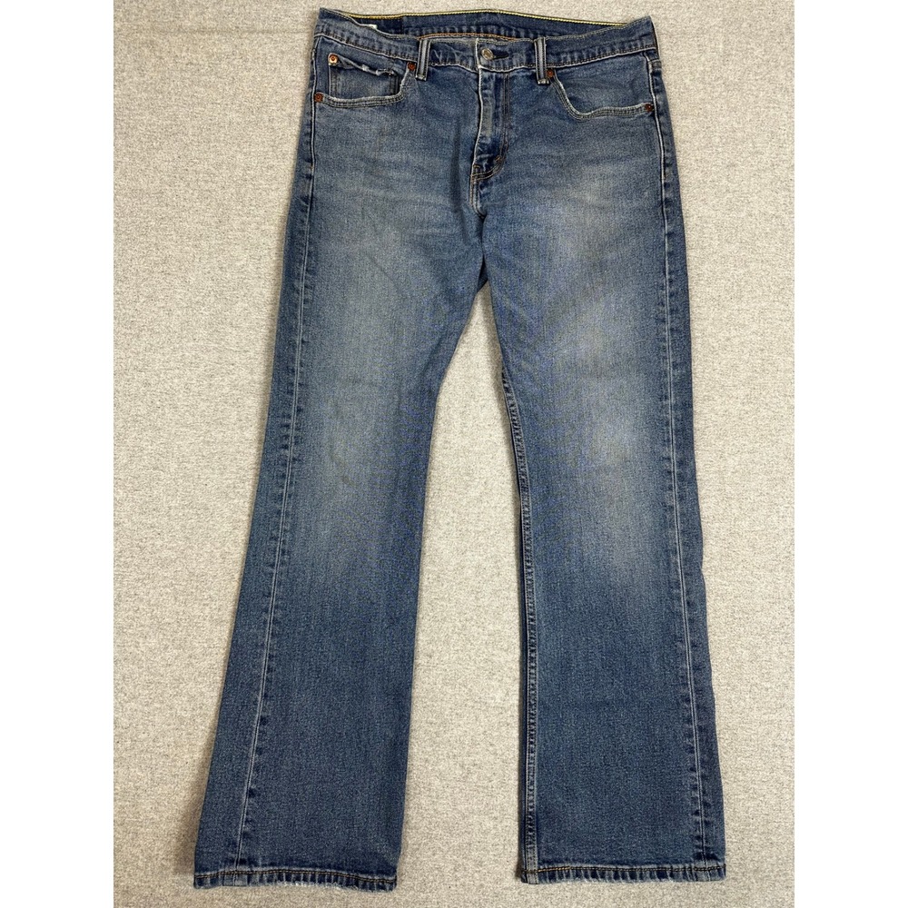 Levis 527 Slim Bootcut Jeans Mens 33x30 Blue Faded Denim